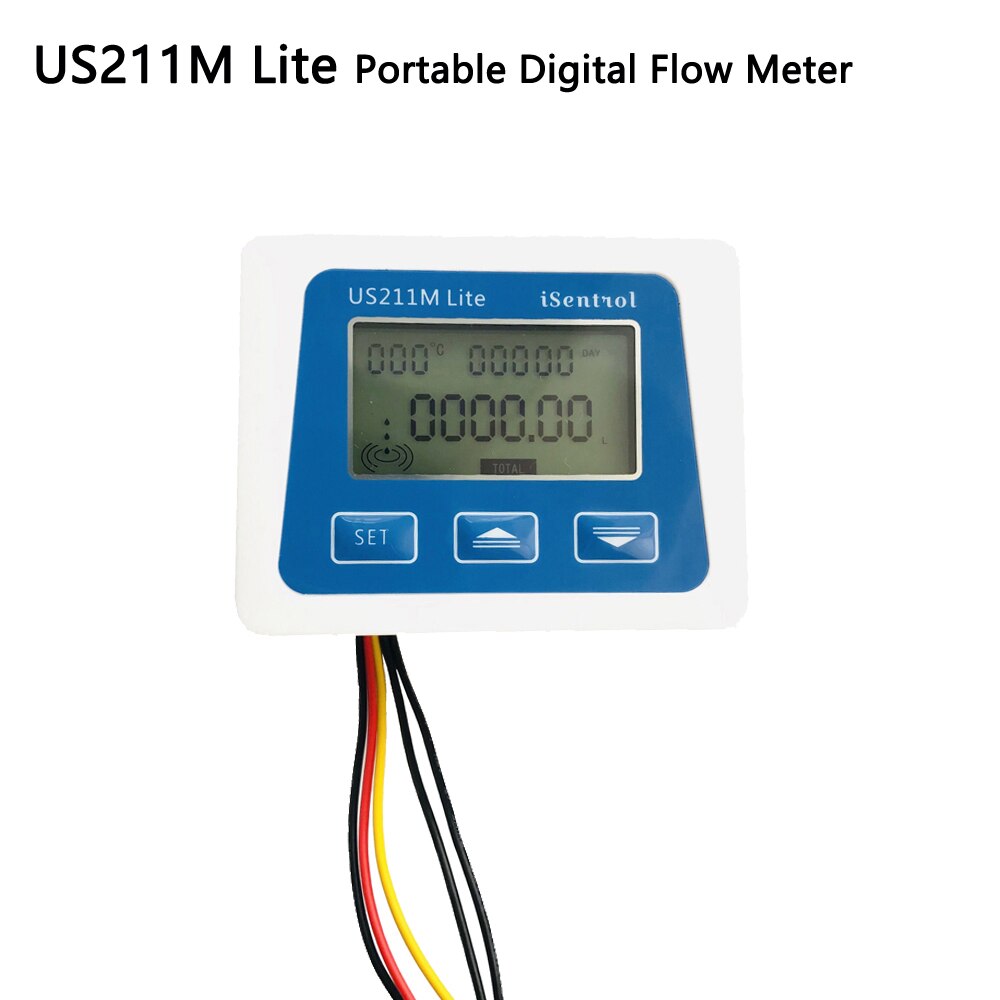 Water 100 Celsuis US211M Lite Digitale Flow Meter Reader Display Met USS-HS10TA Water Flow Sensor Rvs SUS304: Flow Meter
