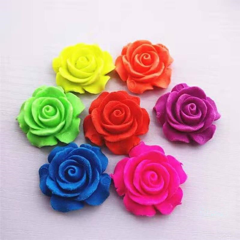 10 stk mini tegneserie blomster formede hydrogeler voksende vandperler suge farverige roser til bryllup hjem dekoration magiske legetøj