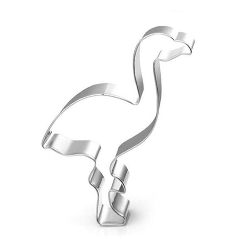 Cookie cutter mold flamingo ananas form rustfritt stål kjeks fondant kakeformer kakeform baking kjøkkenverktøy: Høyre flamingo