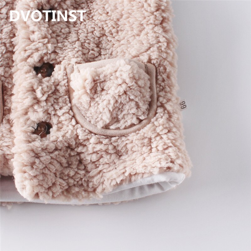 Dvotinst bebê meninas meninos roupas de inverno inverno macio quente cashmere pele colete chapéu outfits definir infantil roupas da criança bebe traje