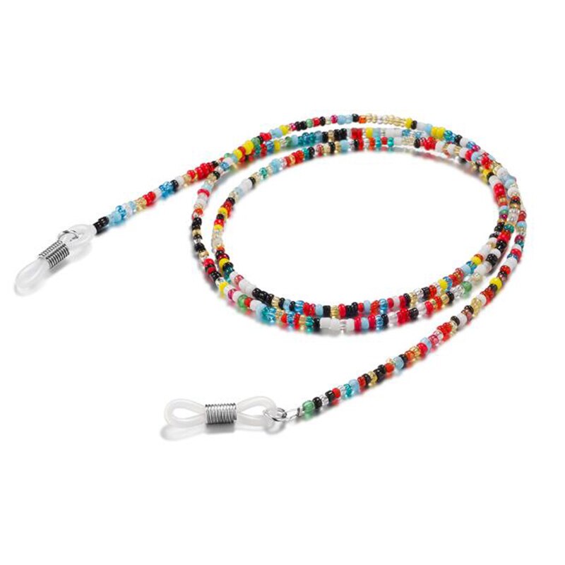 Cadena de perlas simulada para mascarilla de mujer, cadena de cuentas con cadenas para gafas de sol: A2