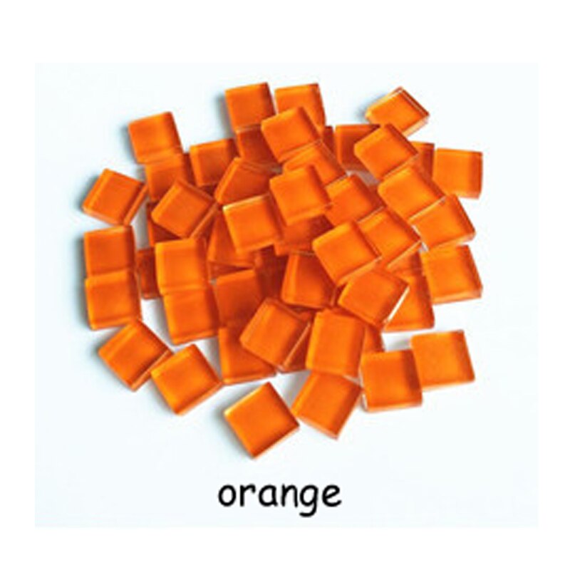 Micro Glas Tiny Mini Mozaïek Tegel DIY Hobby Kinderen Handgemaakte Crystal Gratis Stone Craft Materiaal Creativiteit: Oranje