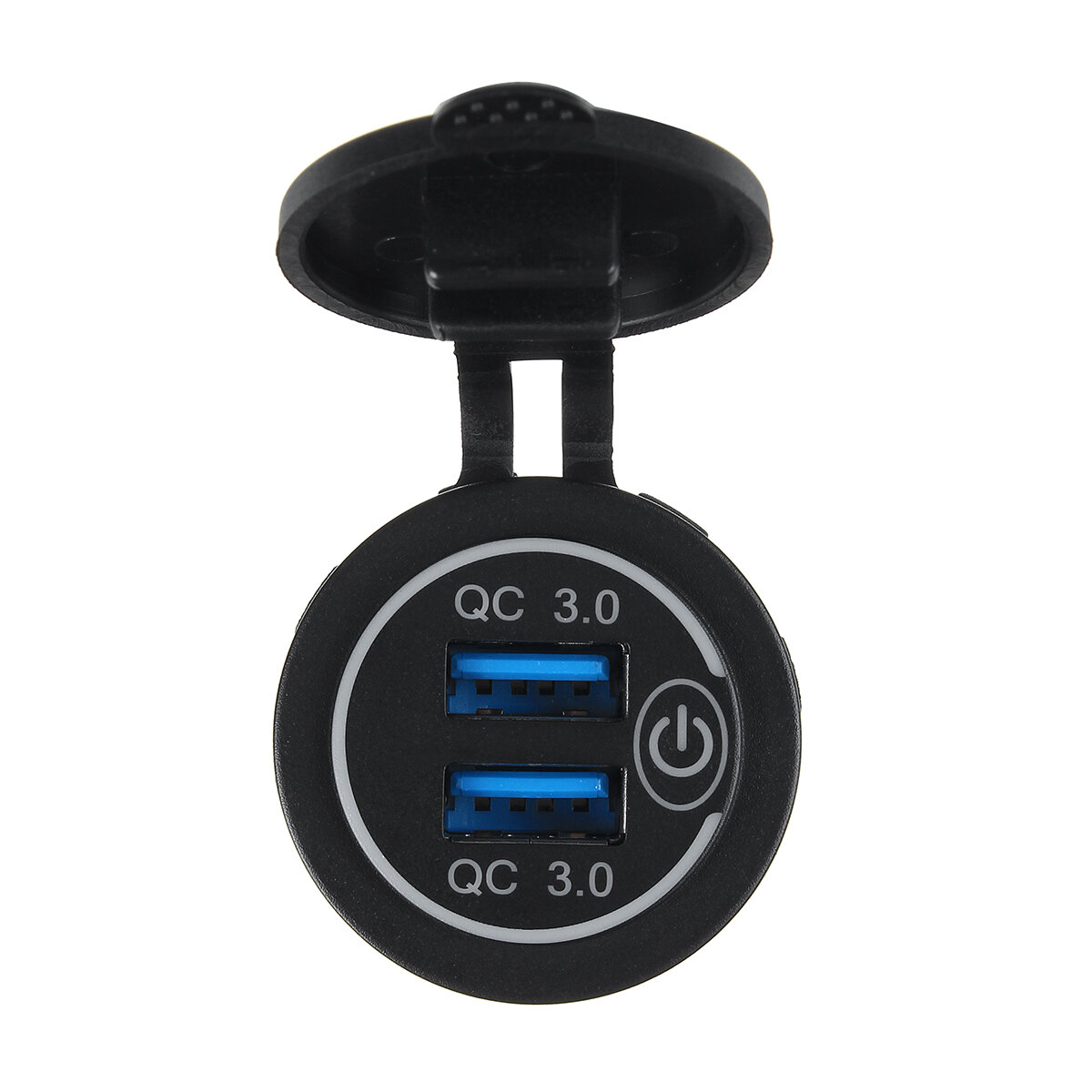 Dual Usb-poort Auto-oplader Socket Qc 3.0 Snel Opladen Outlet Auto Vrachtwagen Boot Rv