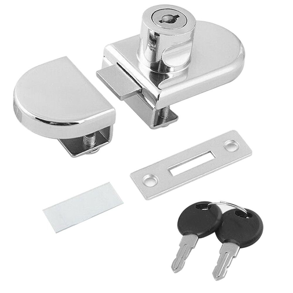 Cabinet Door Lock Glass Display Cabinet/Showcase Locks Single/Double Door No Need Drilling Easy To Install Home Tool