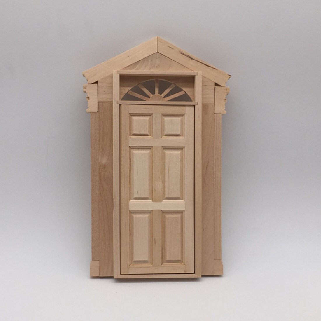 1/12 skala Miniatur Puppenhaus Tür Mit Steepletop Modell Bausatz