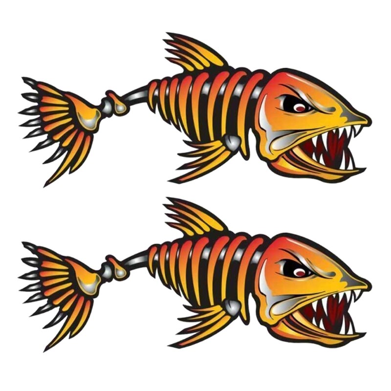 2Pcs/Lot Decals Sticker for Canoe Kayak Boat Fishing Canoe Graphics Car Reflective Graphics Sticker Accessories: 1