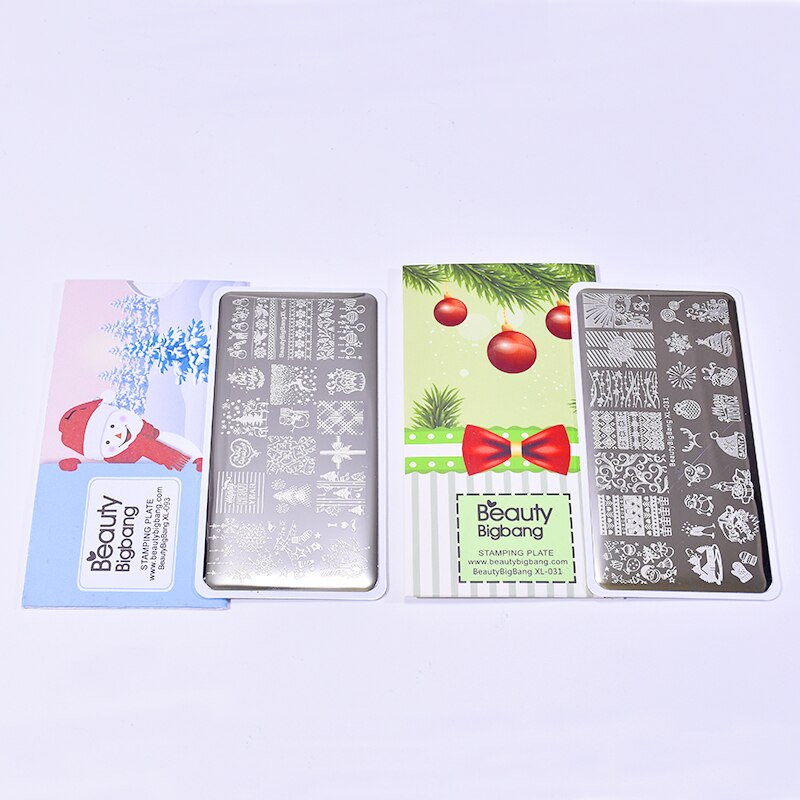 2 st beautybigbang nagelskrivare stämplingsmall set djur blomma träd ringbild nagelkonst stämpel stencilplattor: Zhsp 1719