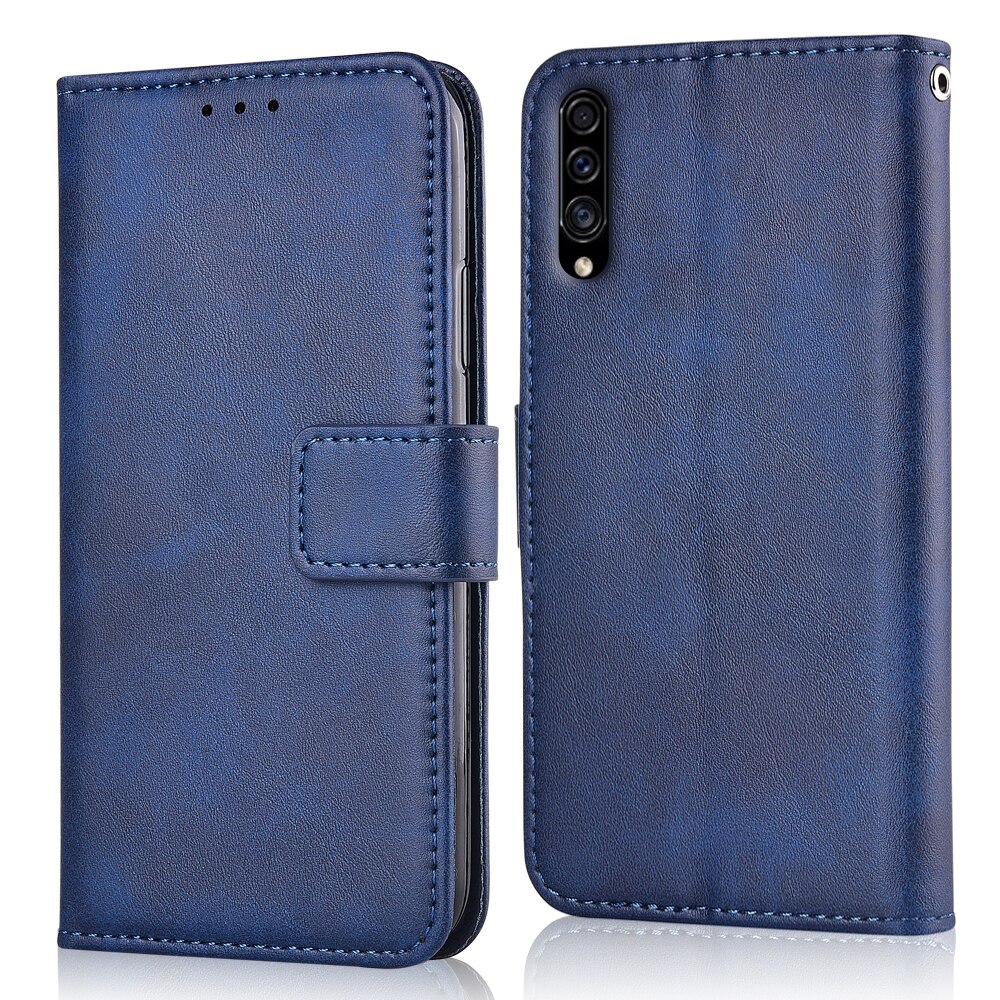 For On Samsung A30s Case Back Cover For Samsung Galaxy A30s Coque Flip Wallet Leather Case For Samsung A30s A 30s Case: niu-Dark Blue