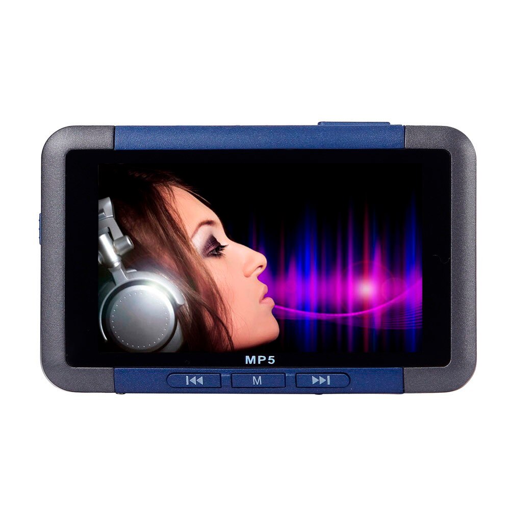 Stor bærbar 8gb slank  mp3 mp4 mp5 musikafspiller med 4.3 lcd skærm fm radio video film høj lyd: Default Title