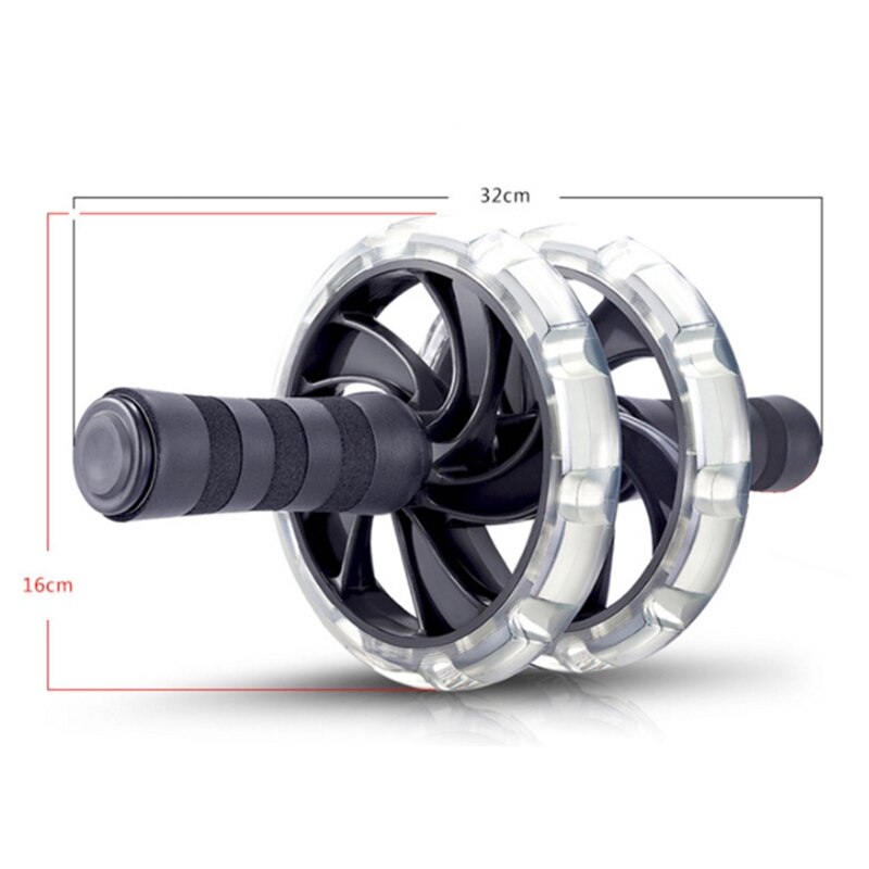 Silent Power Roller AB Rollers Indoor Fitness Equipment Abinal Muscle Exercise Equipment Transparent Double Wheels