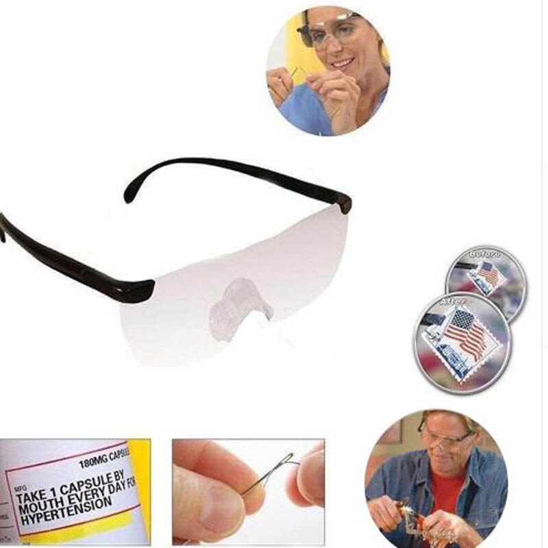 Lunettes lecture à verres grossissants presbytes, 160% de grossissement pour voir plus et mieux, Loupe portable