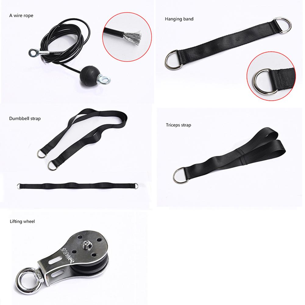 Pulley System Triceps Training Exerciser Fitness Workout Equipment Cable Machine Attachments For Gym