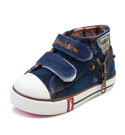 Lente Canvas Kinderen Schoenen Jongens Sneakers Kinderen Schoenen Voor Meisjes Jeans Denim Platte Laarzen Baby Peuter Schoenen: 2 / 4.5