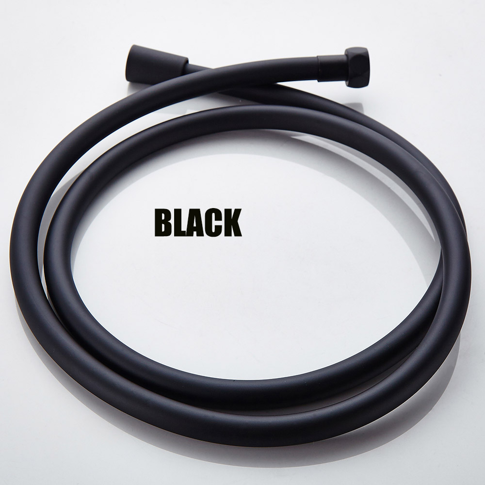 1.5M Pvc Flexibele Doucheslang Bad Douche Set Accessoires Explosieveilige Buizen: BLACK