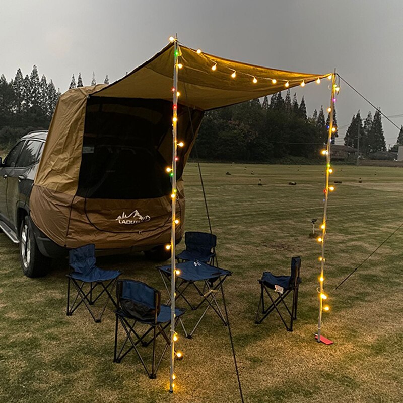 Suv bil bagageutrymme tält baktält självkörande tur grill camping bil svans förlängning tält solskydd regntätt rese bagageutrymme tält