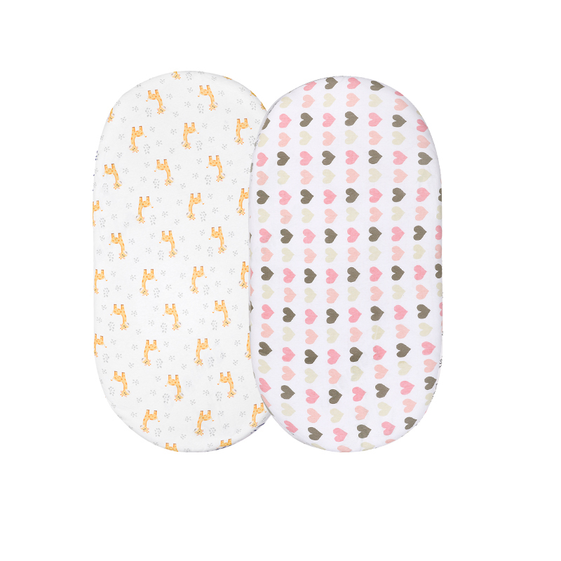 Bassinet lagen super stretch monteret vugge pasform lagner til bassinet pads/madras, til drenge piger, unisex, ultra blød 82*41cm: Zld 20023