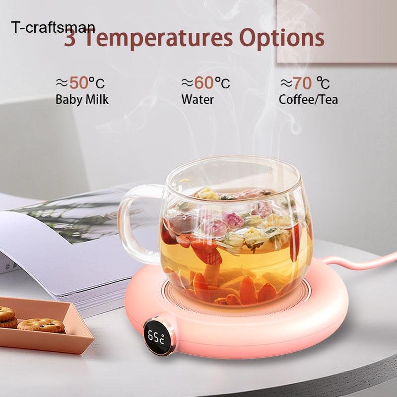 Calentador de tazas de café USB para té, leche, agua, bebidas, 3 temperaturas, calentador eléctrico de bebidas para el hogar, oficina, uso de escritorio, recomendado