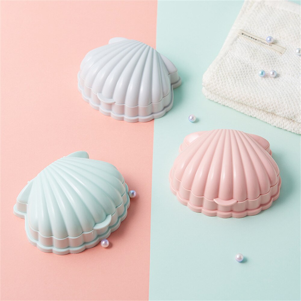 Boîte à savon Vintage en forme de coquille, avec couvercle de vidange, antidérapante, accessoires de salle de bains, porte-savon, boîte à savon pour la maison