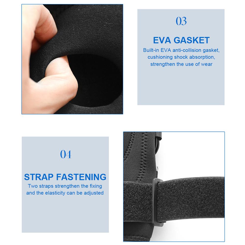 Adjustable Hinged Knee Brace Support Side Patella Stabilizers With Strap Sports Knee Protective Hinges Foot Pads Brace Wrap