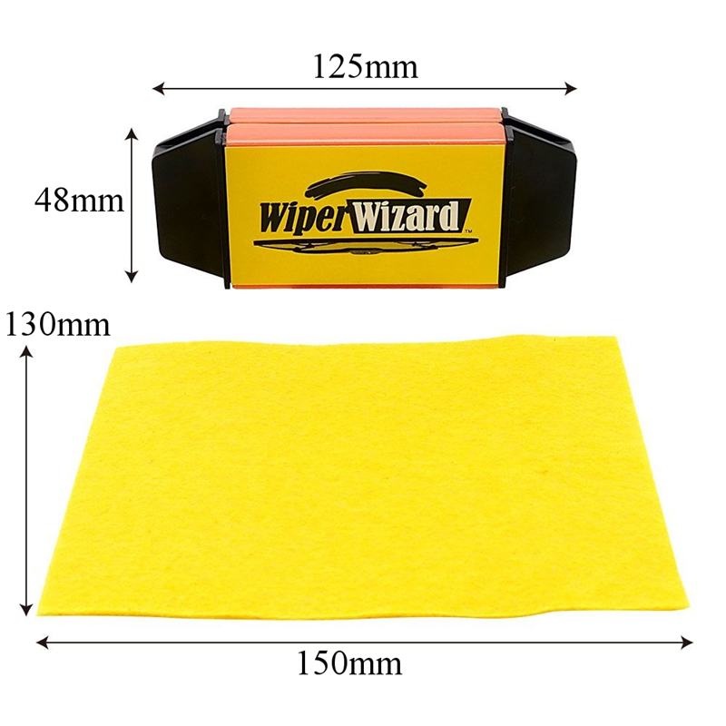 12.5X4.8cm Car Wiper Wizard Blade Restorer with 5pcs Wizard Wipes Wiper Cleaning Brush Van Windscreen Cleaner Car-Styling