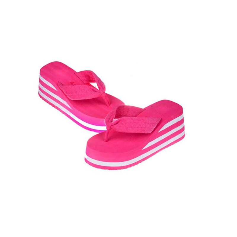 Ladies Wedges Slippers High Platform Flip Flops Women Summer Slippers High Heels Slipper Beach Wedges Sandals Flipflops