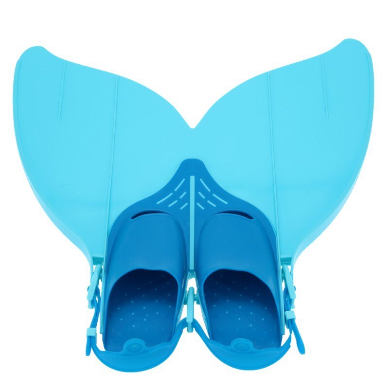 Kid Mermaid Swim Kid Swimming Fins Foot Flipper Diving Feet Tail Monofin FOR Children Water Sports Training Swim Shoes: Blue