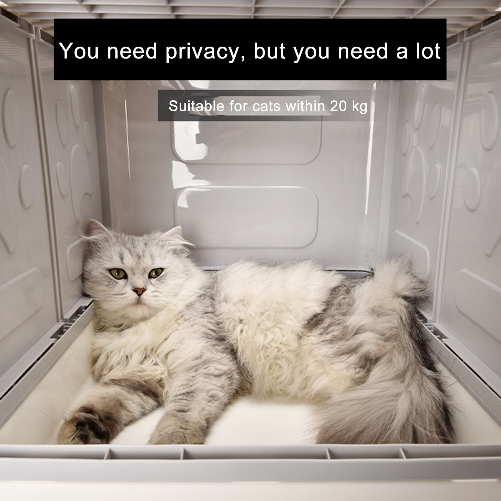 Closed Cat Litter Basin Large Cat Toilet Fold In Top Splash Proof Toilet Cat Litter Tray Fully Enclosed Cat Litter Box Cat Toile