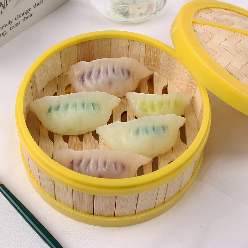 Simulering dumpling matte modell duftende blomster hvitløk dumpling fotografiske rekvisita butikk skap dekorasjon dekorasjon låve
