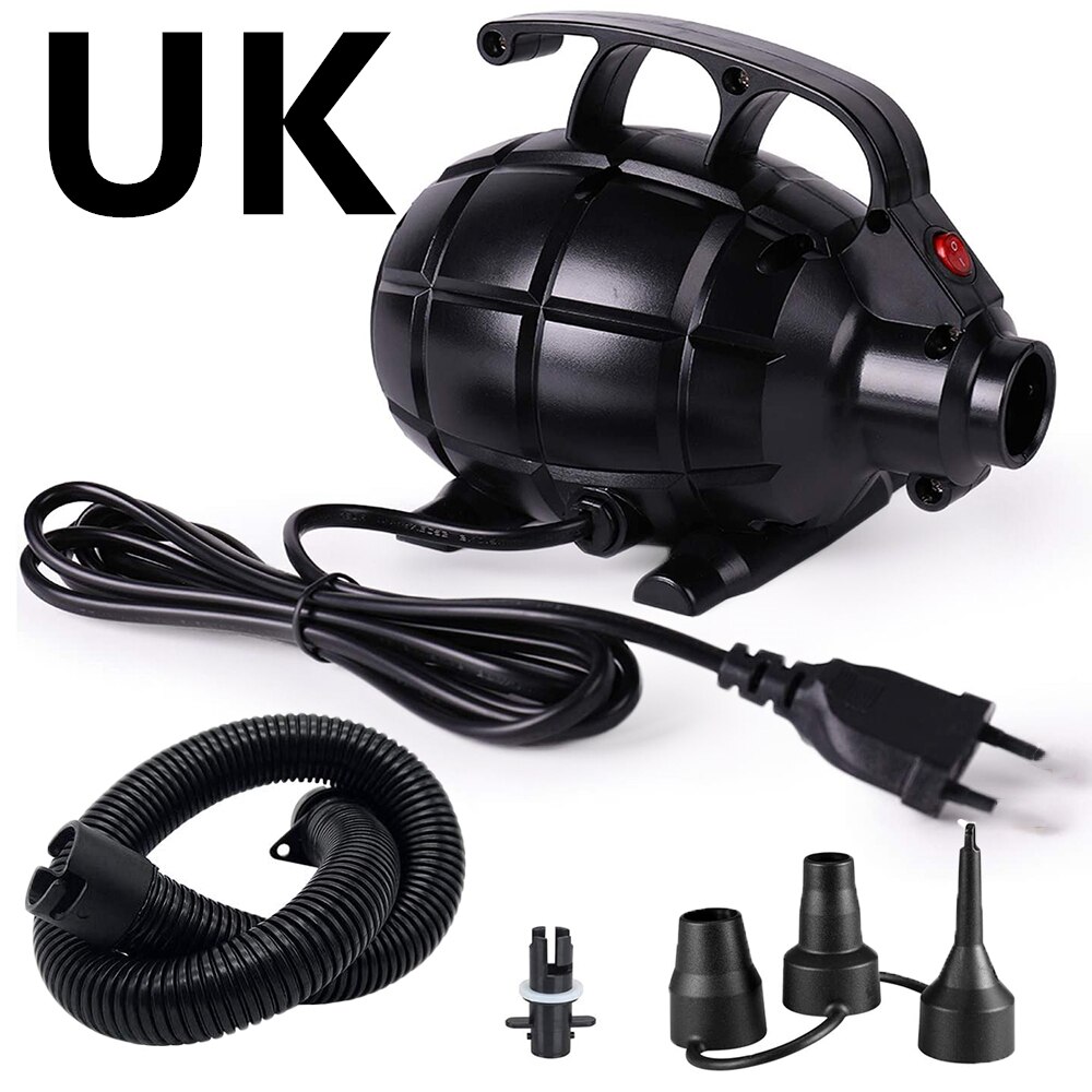 220V 600W Air Compressor Electric Air Pump High Pressure Inflatable Pump Portable Inflator For Home Tent Inflatable Boat: UK Plug
