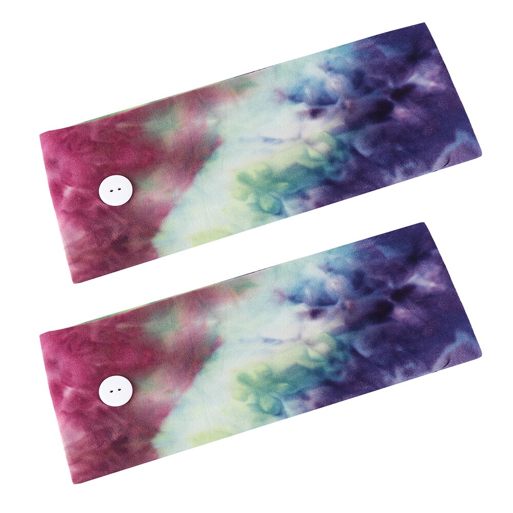 Vrouwen Geknoopt Hoofdband Kleurrijke Afdrukken Brede Stretch Tulband Koreaanse Tie Dye Sjaal Accessoires Mode Haarband Voor Meisje: D