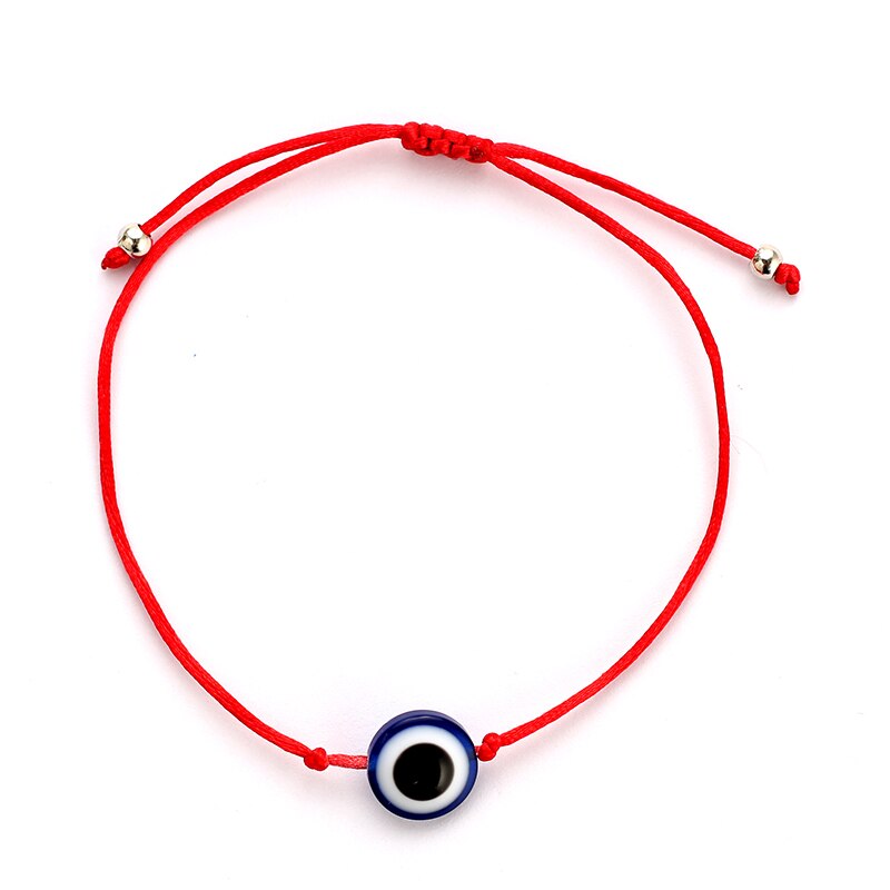 Mal de ojo azul amuletos contra el mal de ojo pulsera de cordel rojo hilo cuerda pulsera para Mujeres Hombres joyería de mal de ojo EY4704