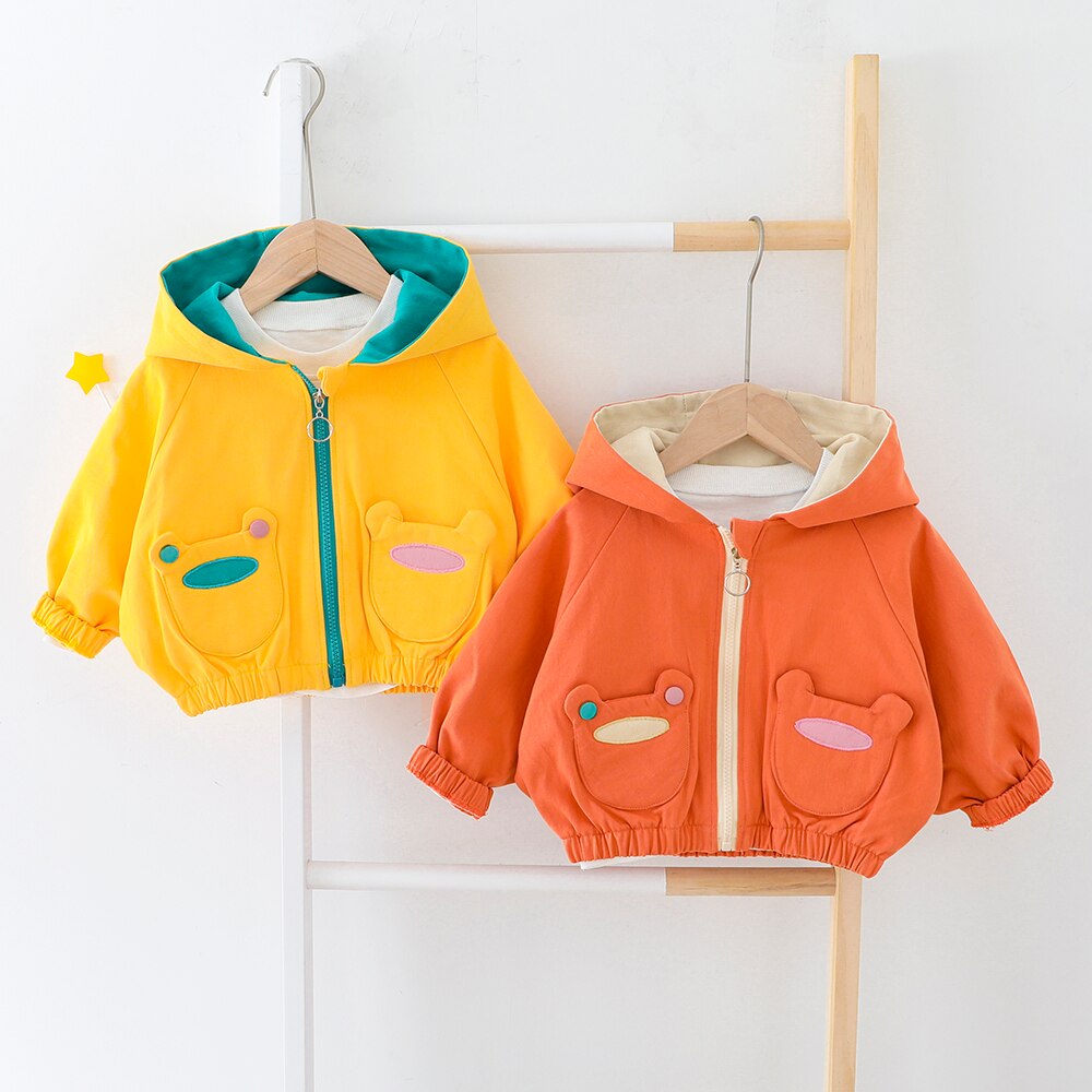 Enfant en bas âge bébé enfants à capuche Trench veste 4T garçons vêtements de sortie dessin animé Lion garçon fille manteaux 3 couleurs haut