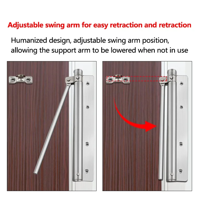 Adjustable Stainless Steel Automatic Door Spring Soft Close Fire-proof Furniture Hardware Door Closer