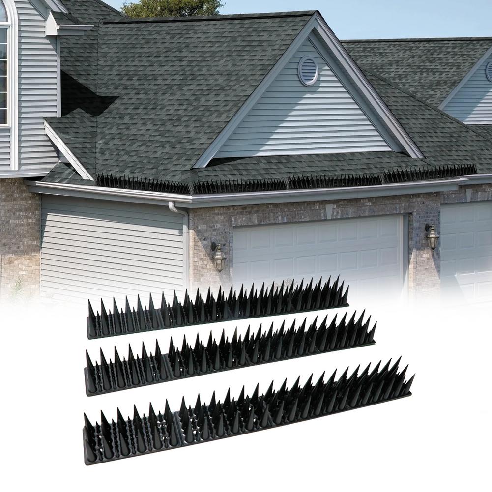 12pcs/pack 40cm Plastic Anti-bird Spikes Fence Wall Spikes Keep Cat Bird Away Protective Fence Spike Balcony Garden Fence
