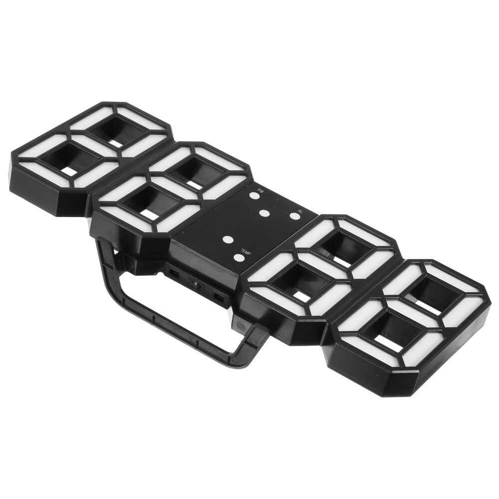 3D Digital Alarm Clock Temperature LED Number Time Clock Home Decoration: Black