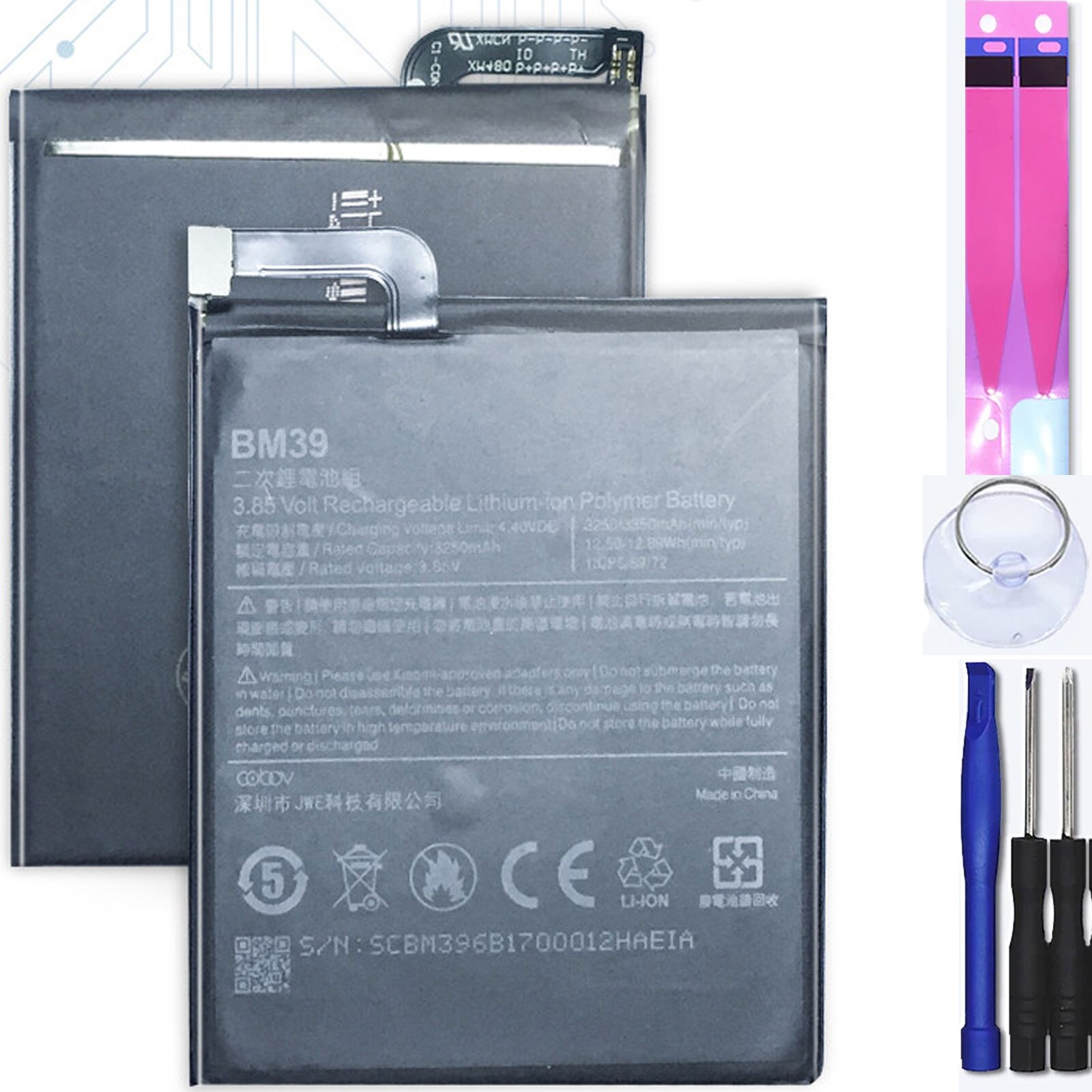 Batterij Voor Xiaomi Mi6 , Mi 6 , Mpn Originele: Bm39