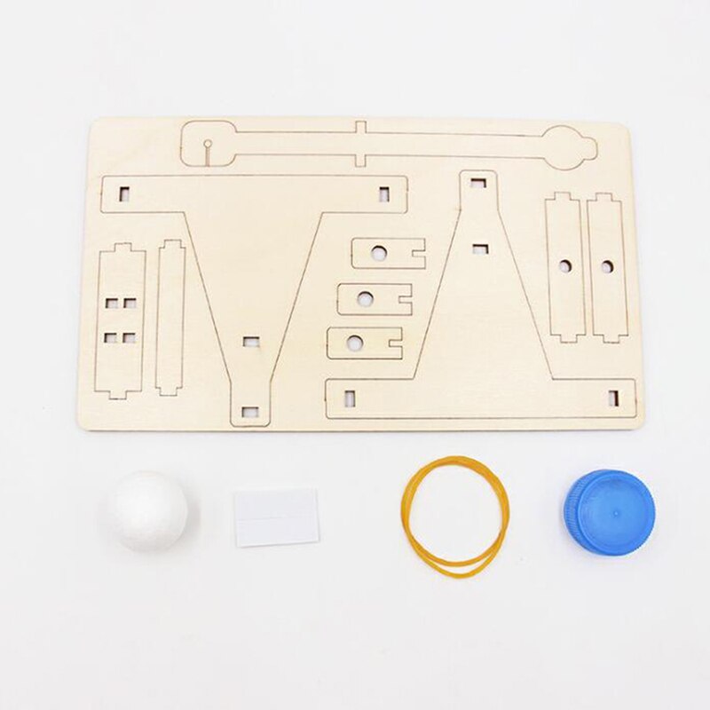 Juego de Catapulta de madera para niños, juguete de trebuquete, experimento científico, bricolaje, 1 Juego