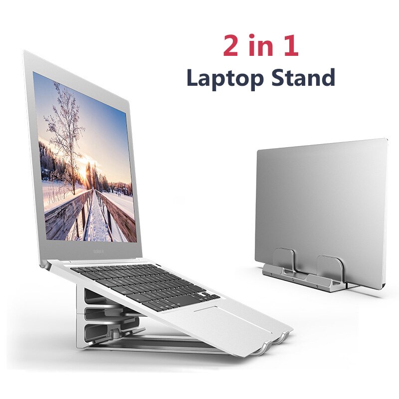 Multifunktions bærbar stativ bærbart aluminium desktop ventileret køleholder til macbook air pro laptop opbevaringsbeslag