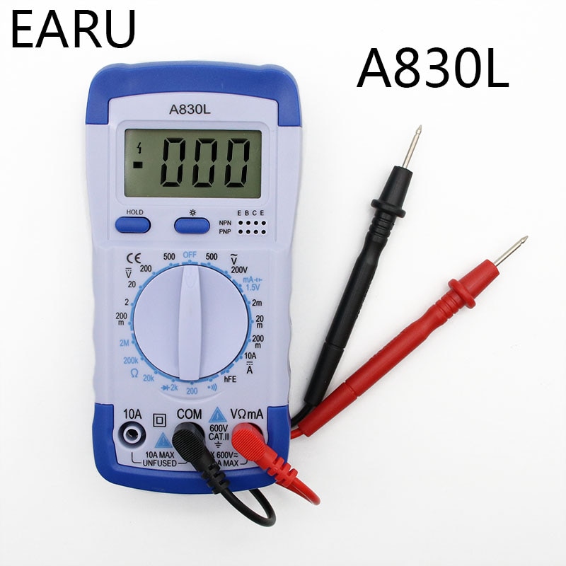 A830L LCD Digitale Multimeter DC AC Voltage Diode Freguency Multitester Volt Tester Test Stroom Voltmeter Ampèremeter Amper Gauge