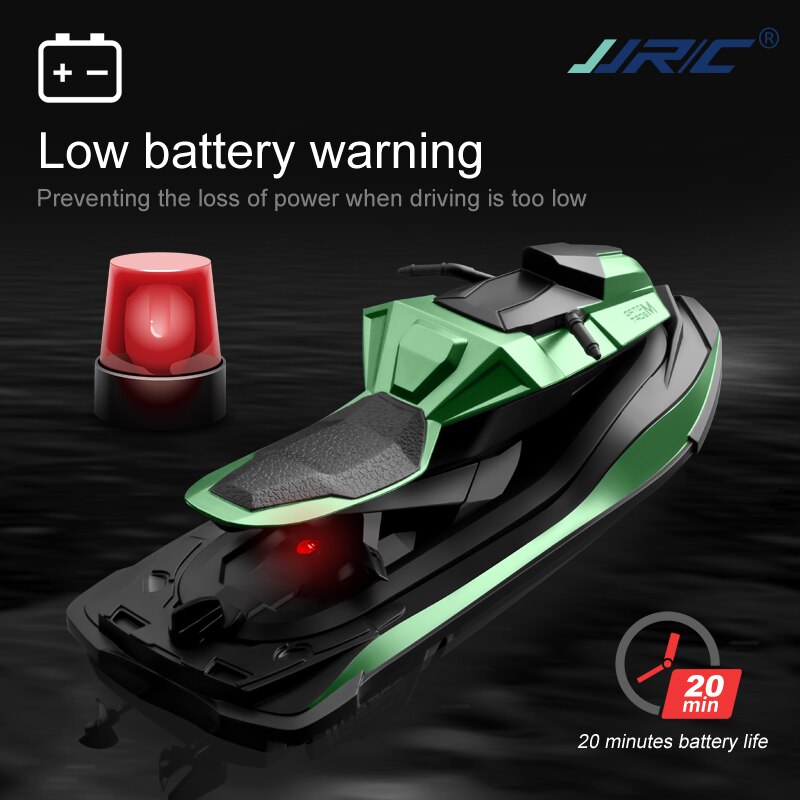 Jjrc  s9 1/14 2.4g rc båt 20 mins 40m motorbåt fjernkontroll båt motorsykkel dobbel motor til hastigheter utendørs leker til takrenne