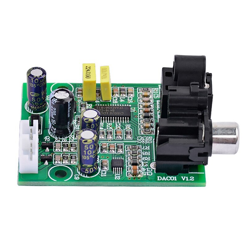 Dac Digital Decoder Cs8416+Cs4344 Optical Fiber Coaxial Digital Signal Input Stereo Audio Output Decod For Amplifier Diy