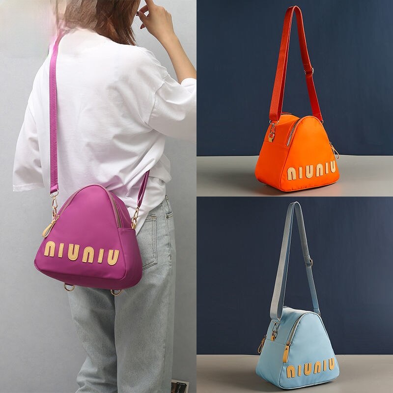 Multifunctional Oxford cloth messenger bag women's casual waterproof nylon bag triangle travel shoulder bag travel shoulder bag