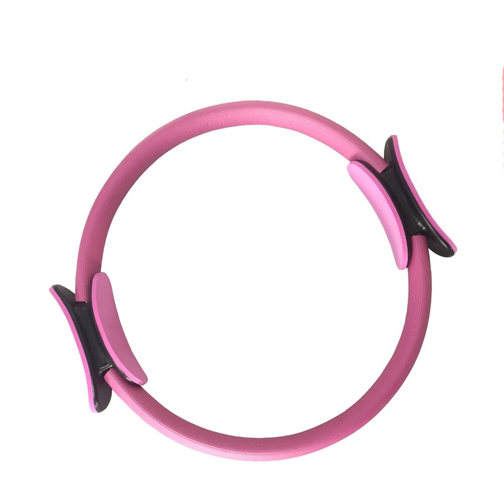 1Pcs Pilates Ring Superieure Yoga Cirkel Power Weerstand Oefening Cirkel Fitness Dual Grip Ring Voor Toning Dijen Abs Benen: Roze