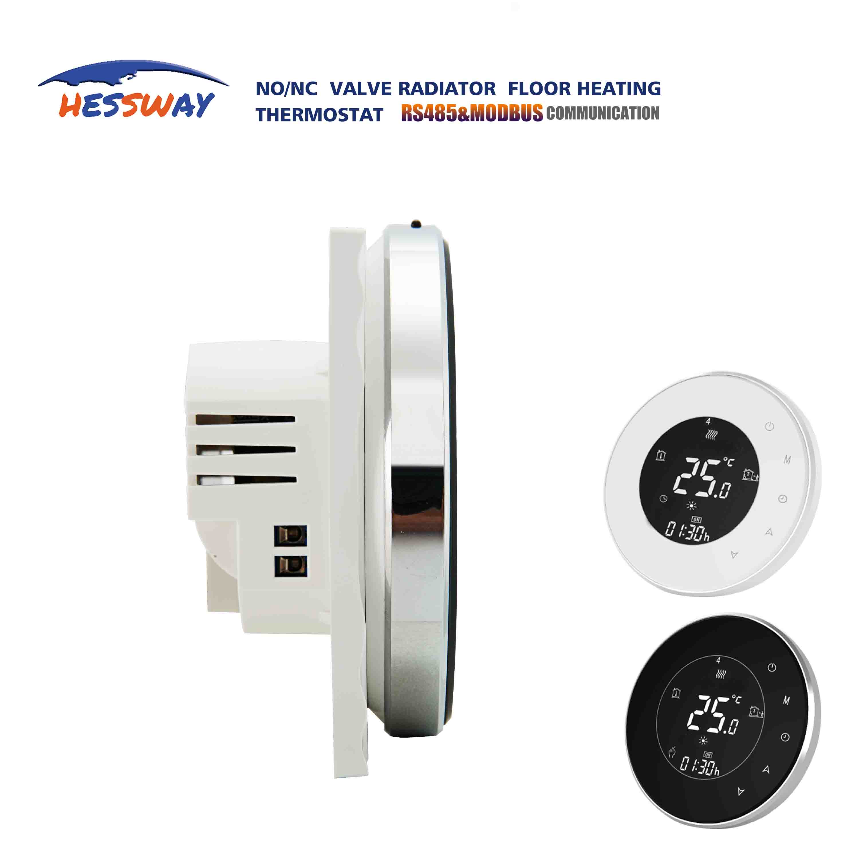 Touch screen room thermostat rs485&amp;modbus temperature controller for NC NO aconvector built into floor