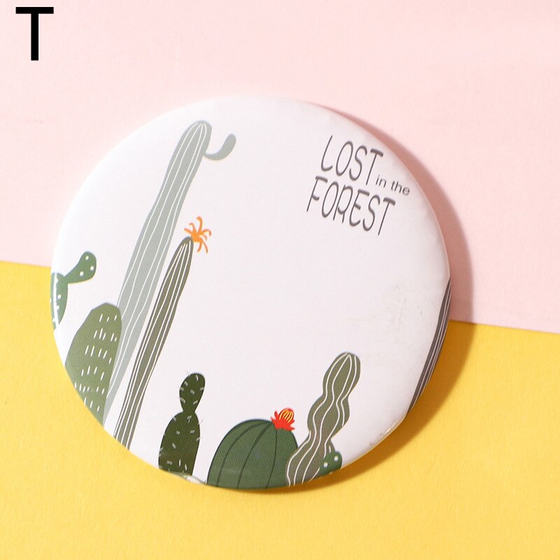 Portable Makeup Mirror Hand Mirror Mini Round Pocket Mirror Makeup Vanity Mirror Cosmetic Tool Travel Accessories: T