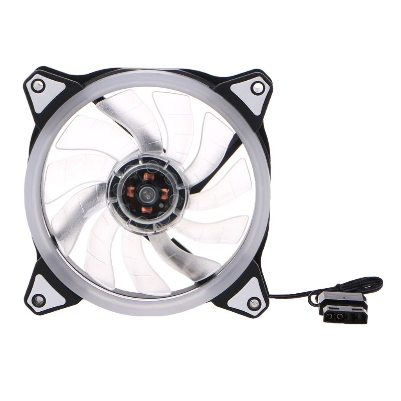 DC 12V 3+4 Pin 120x120x25mm LED Fan RGB 12025 PC Computer Case Cooling Radiator