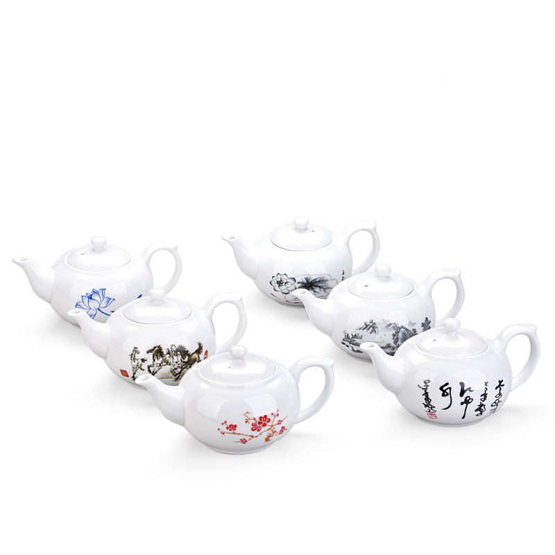 Service à thé en céramique Kung Fu | Théière, fleur en ligne, couleur en option, service à thé en céramique, petite théière, porcelaine