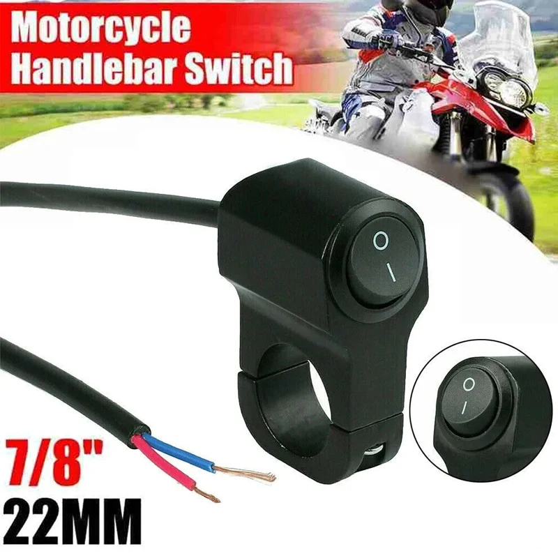 Interrupteur de guidon de moto, commandes de phares, pièces de moto, interrupteur noir, projecteurs, accessoires électroniques de moto