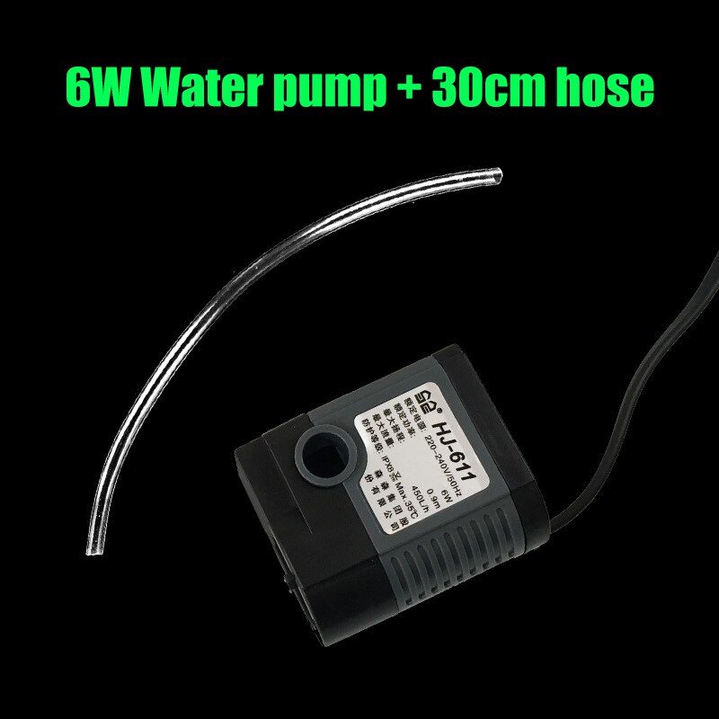 3-In-1 Acryl Aquarium Externe Filter Doos Opknoping Soort Waterzuiveraar Filter Materiaal Voor Ronde Aquarium huisdieren Benodigdheden: 6W water pump