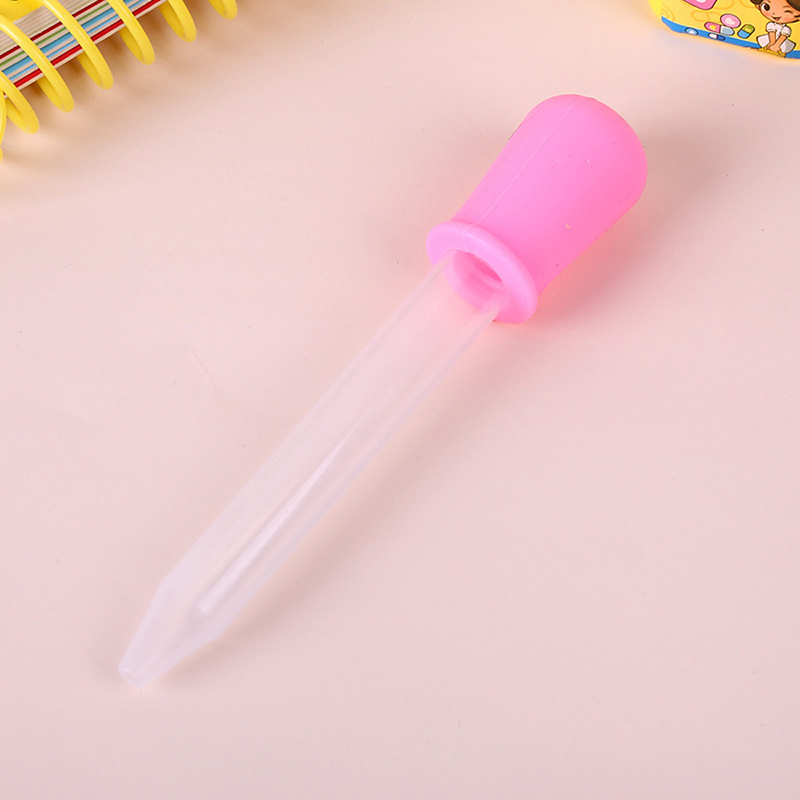 Babymatning medicin dropper verktyg 5ml silikon pipett mat dropper plast graderad pipett dropper för laboratorietillbehör
